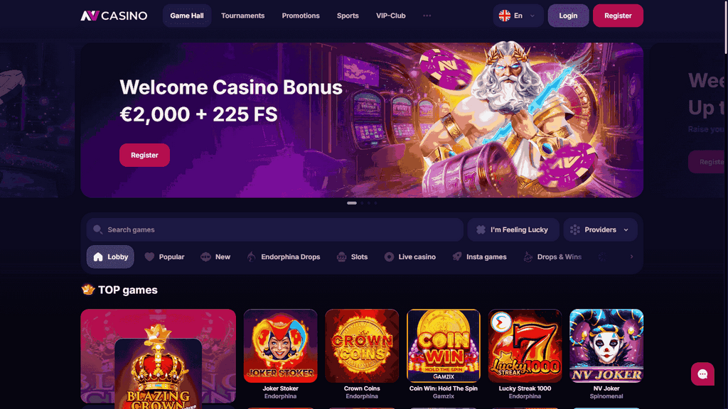 Recensioni del sito di casinò NV 2026